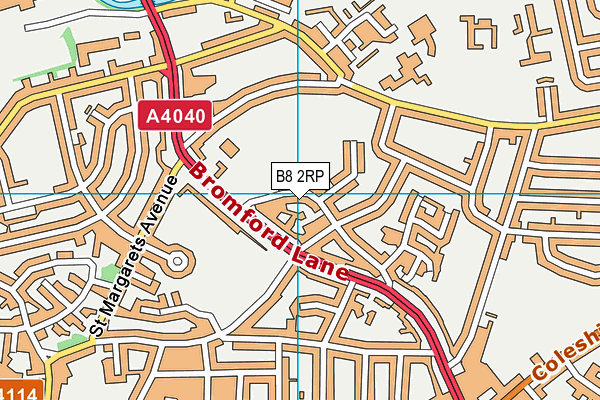 B8 2RP map - OS VectorMap District (Ordnance Survey)