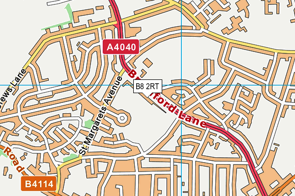 B8 2RT map - OS VectorMap District (Ordnance Survey)