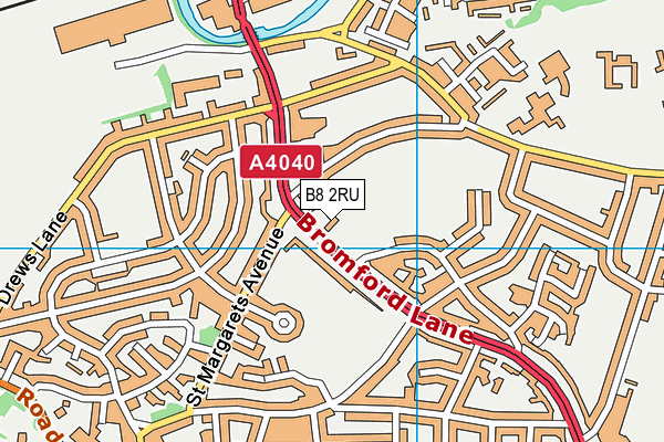 B8 2RU map - OS VectorMap District (Ordnance Survey)