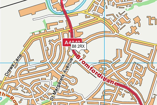 B8 2RX map - OS VectorMap District (Ordnance Survey)