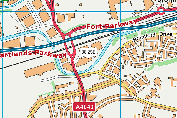 B8 2SE map - OS VectorMap District (Ordnance Survey)