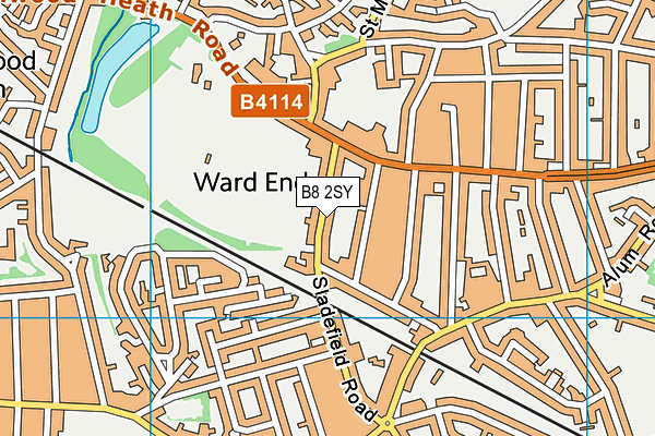Washwood Heath Nursery School map (B8 2SY) - OS VectorMap District (Ordnance Survey)