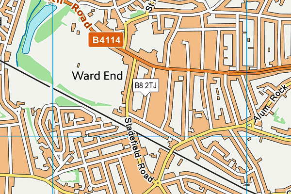 Sladefield Infant School map (B8 2TJ) - OS VectorMap District (Ordnance Survey)