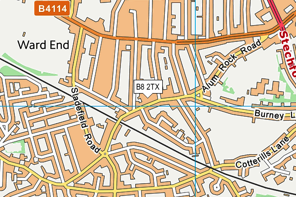B8 2TX map - OS VectorMap District (Ordnance Survey)