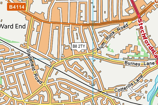 B8 2TY map - OS VectorMap District (Ordnance Survey)