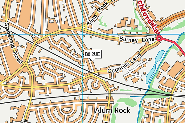 B8 2UE map - OS VectorMap District (Ordnance Survey)