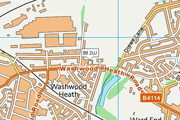 B8 2UJ map - OS VectorMap District (Ordnance Survey)