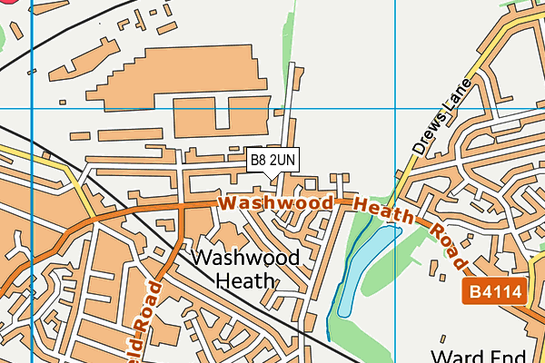 B8 2UN map - OS VectorMap District (Ordnance Survey)