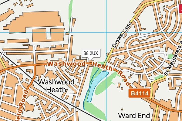 B8 2UX map - OS VectorMap District (Ordnance Survey)