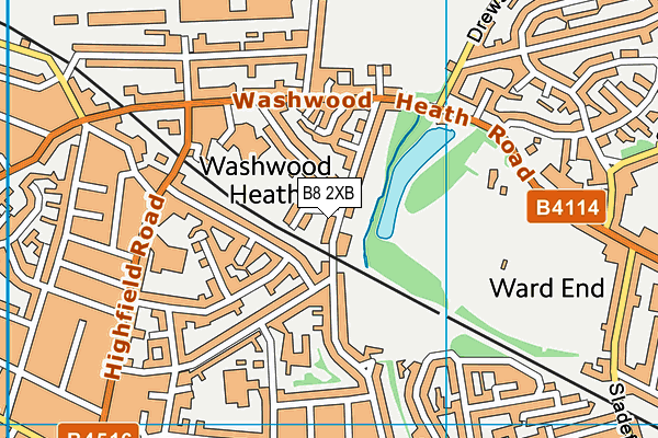 B8 2XB map - OS VectorMap District (Ordnance Survey)