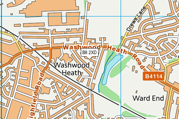 B8 2XD map - OS VectorMap District (Ordnance Survey)
