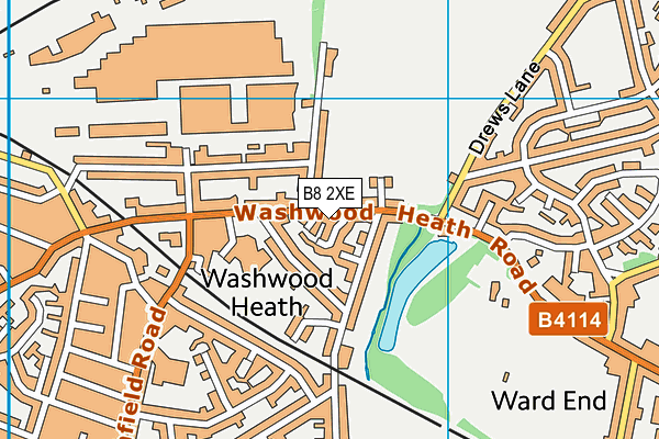 B8 2XE map - OS VectorMap District (Ordnance Survey)