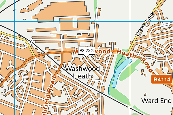 B8 2XG map - OS VectorMap District (Ordnance Survey)