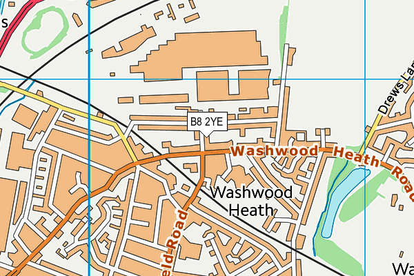 B8 2YE map - OS VectorMap District (Ordnance Survey)