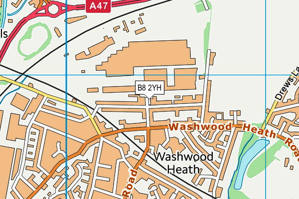 B8 2YH map - OS VectorMap District (Ordnance Survey)