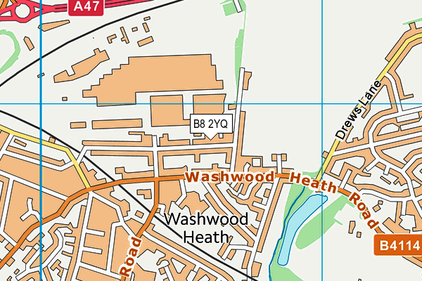 B8 2YQ map - OS VectorMap District (Ordnance Survey)