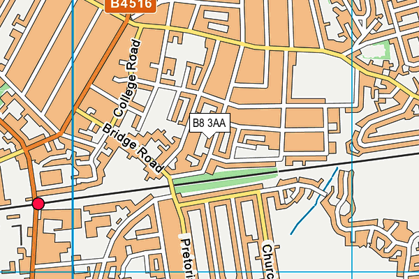 B8 3AA map - OS VectorMap District (Ordnance Survey)
