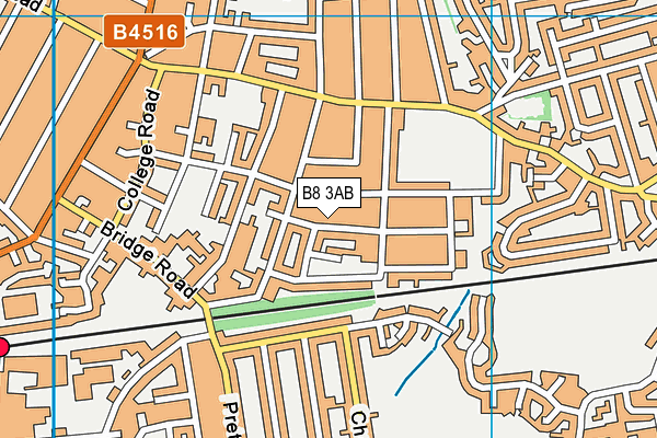B8 3AB map - OS VectorMap District (Ordnance Survey)