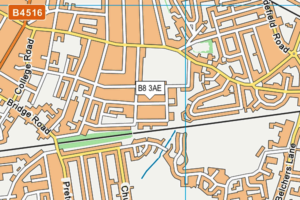 B8 3AE map - OS VectorMap District (Ordnance Survey)