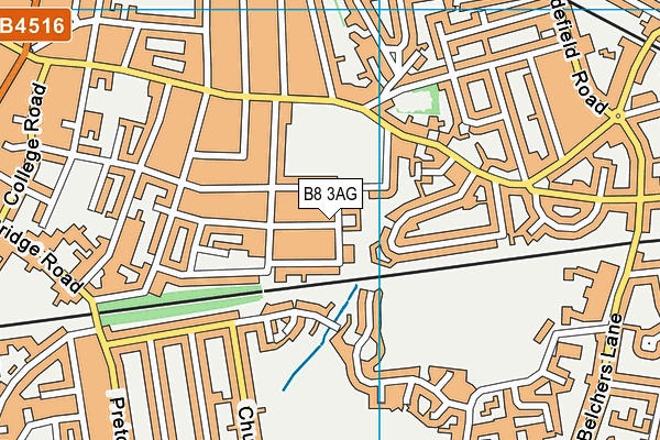 B8 3AG map - OS VectorMap District (Ordnance Survey)