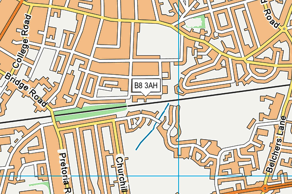 B8 3AH map - OS VectorMap District (Ordnance Survey)