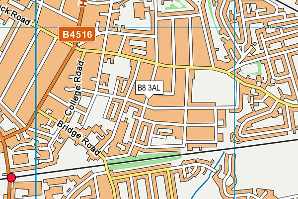 B8 3AL map - OS VectorMap District (Ordnance Survey)