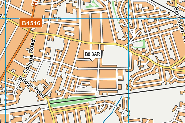 B8 3AR map - OS VectorMap District (Ordnance Survey)