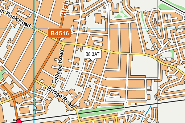 B8 3AT map - OS VectorMap District (Ordnance Survey)