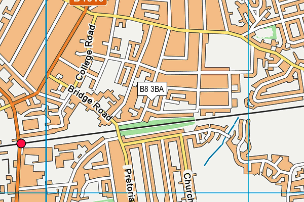 B8 3BA map - OS VectorMap District (Ordnance Survey)