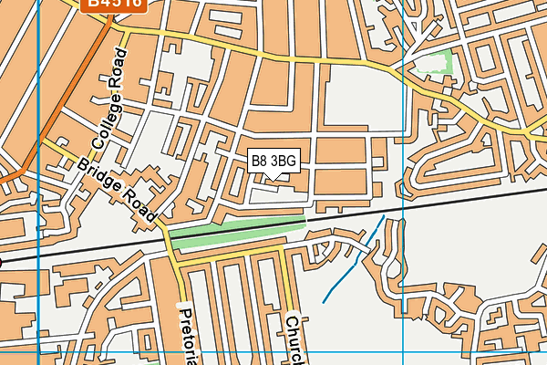 B8 3BG map - OS VectorMap District (Ordnance Survey)