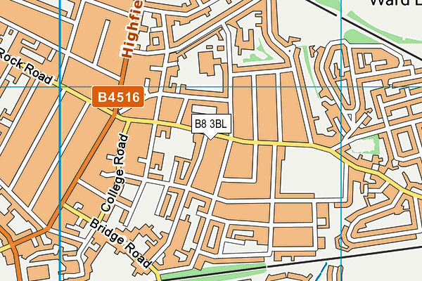 B8 3BL map - OS VectorMap District (Ordnance Survey)