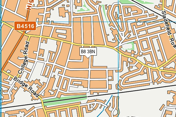 B8 3BN map - OS VectorMap District (Ordnance Survey)