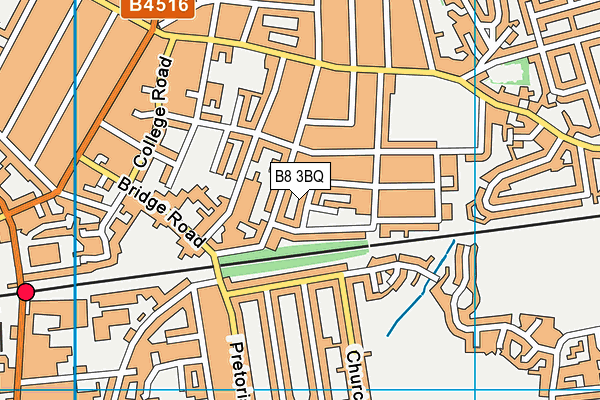 B8 3BQ map - OS VectorMap District (Ordnance Survey)
