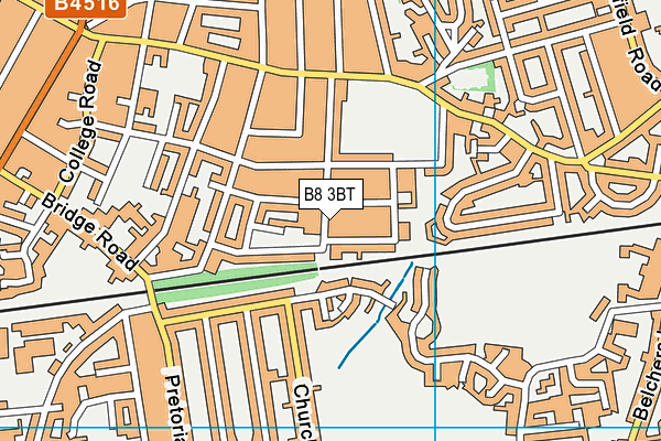 B8 3BT map - OS VectorMap District (Ordnance Survey)