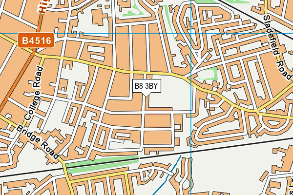 B8 3BY map - OS VectorMap District (Ordnance Survey)