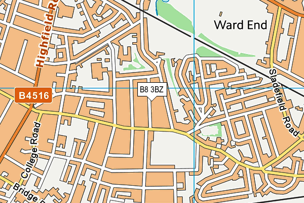 B8 3BZ map - OS VectorMap District (Ordnance Survey)