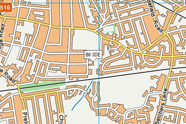 B8 3DE map - OS VectorMap District (Ordnance Survey)