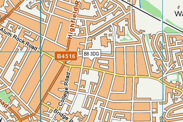 B8 3DG map - OS VectorMap District (Ordnance Survey)