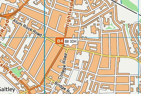 B8 3DH map - OS VectorMap District (Ordnance Survey)