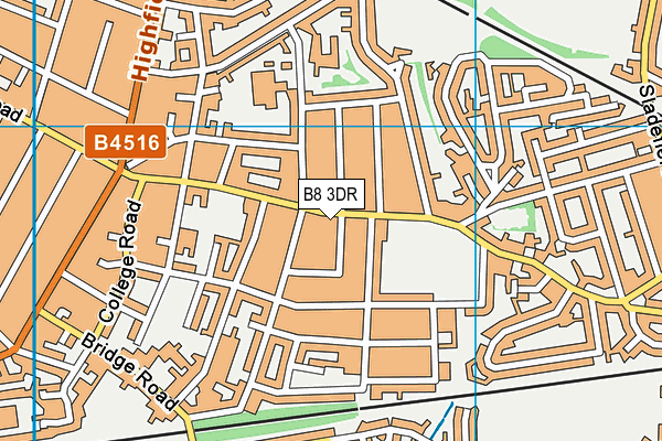 B8 3DR map - OS VectorMap District (Ordnance Survey)