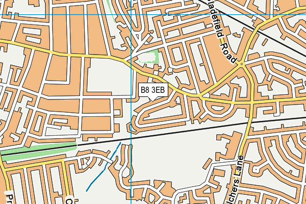 B8 3EB map - OS VectorMap District (Ordnance Survey)