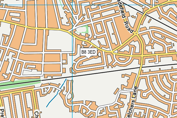 B8 3ED map - OS VectorMap District (Ordnance Survey)