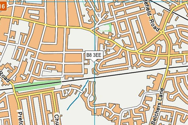 B8 3EE map - OS VectorMap District (Ordnance Survey)