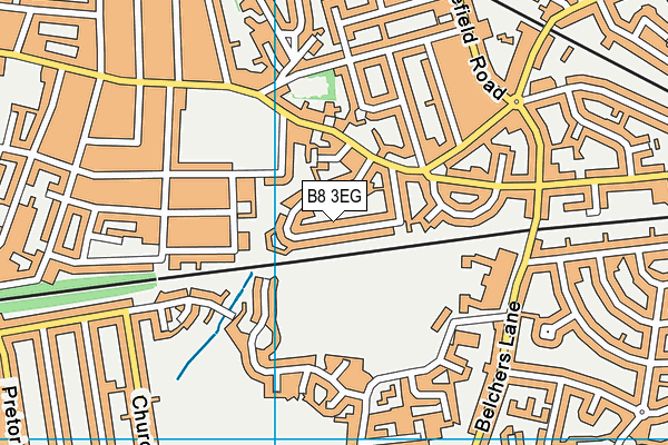 B8 3EG map - OS VectorMap District (Ordnance Survey)