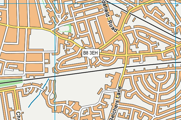 B8 3EH map - OS VectorMap District (Ordnance Survey)