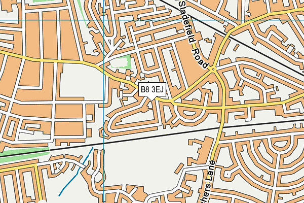 B8 3EJ map - OS VectorMap District (Ordnance Survey)