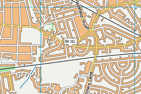 B8 3EL map - OS VectorMap District (Ordnance Survey)