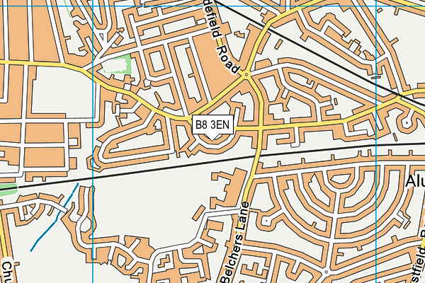 B8 3EN map - OS VectorMap District (Ordnance Survey)