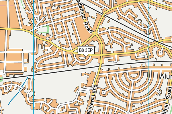 B8 3EP map - OS VectorMap District (Ordnance Survey)