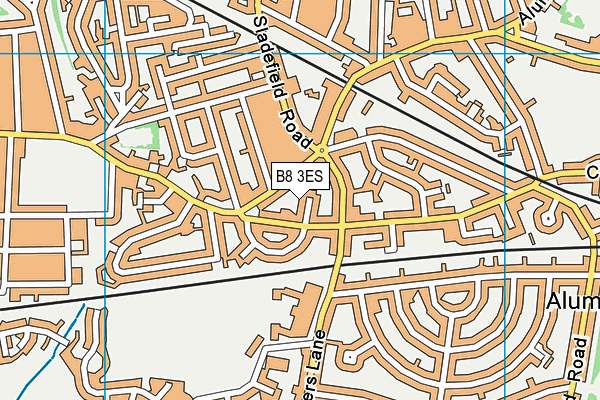 B8 3ES map - OS VectorMap District (Ordnance Survey)